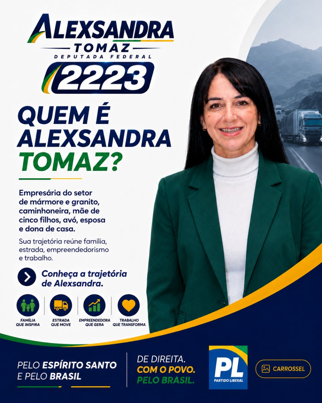 Santinho Oficial da Campanha de Alexsandra Tomaz